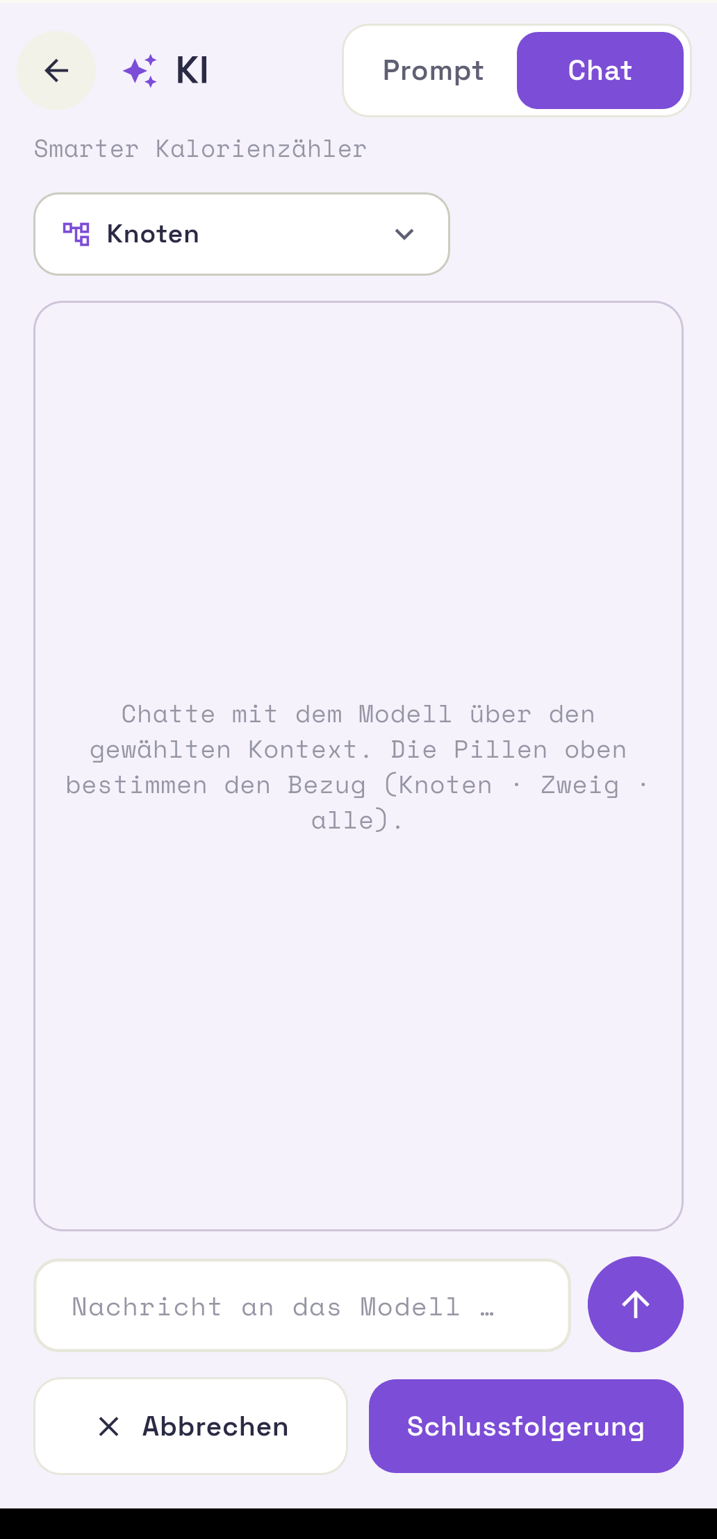 KI-Schlüssel verbinden in den Einstellungen
